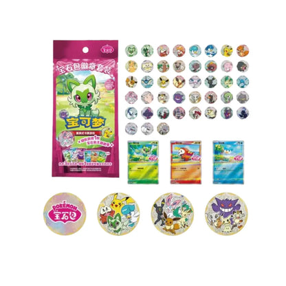 Pokemon Gem Pack Pin Collection - 3 Gem Pack e Spilla - CHN